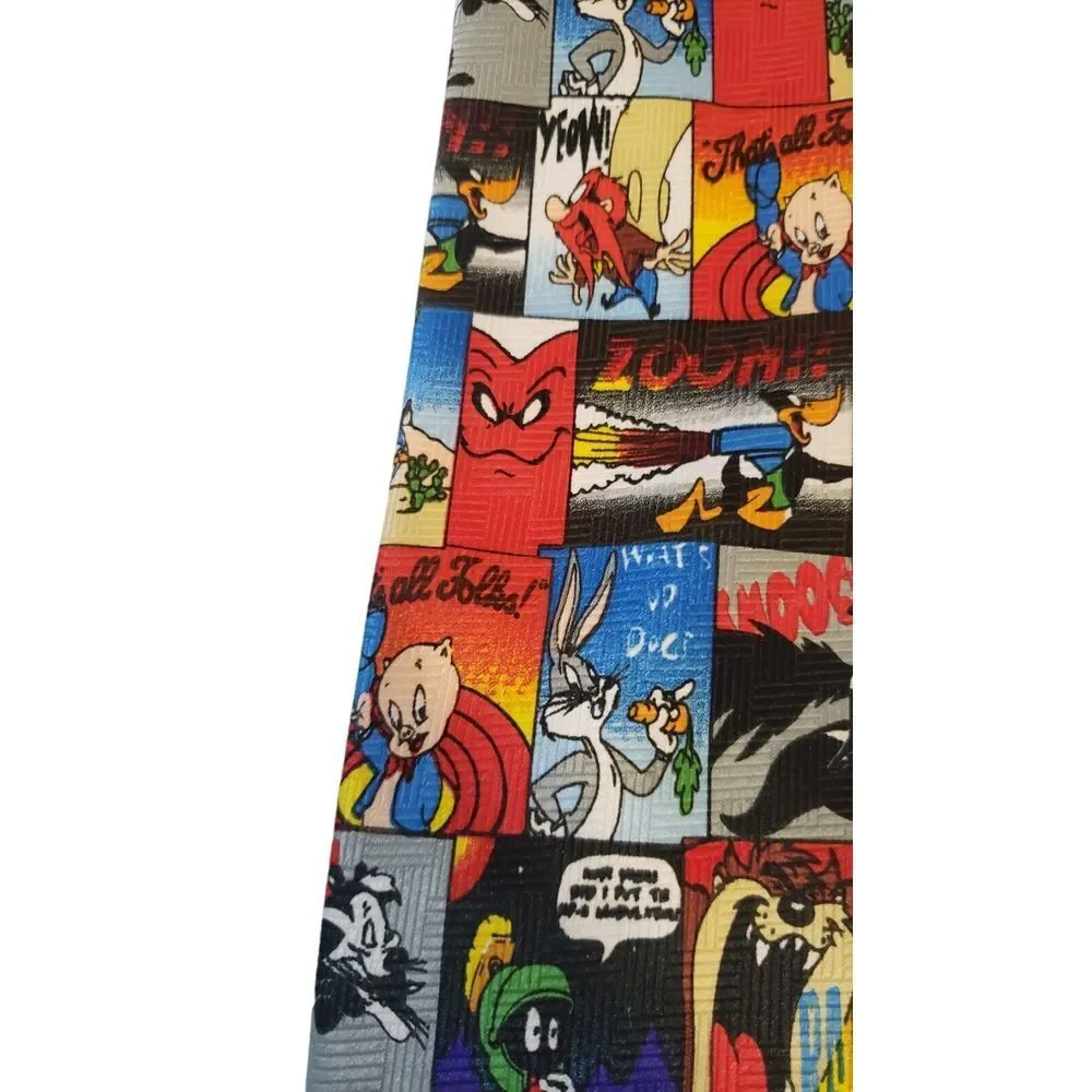 Vintage‎ LOONEY TUNES TOONS WARNER BROS Neck Tie Comic Theme Vintage Colorful